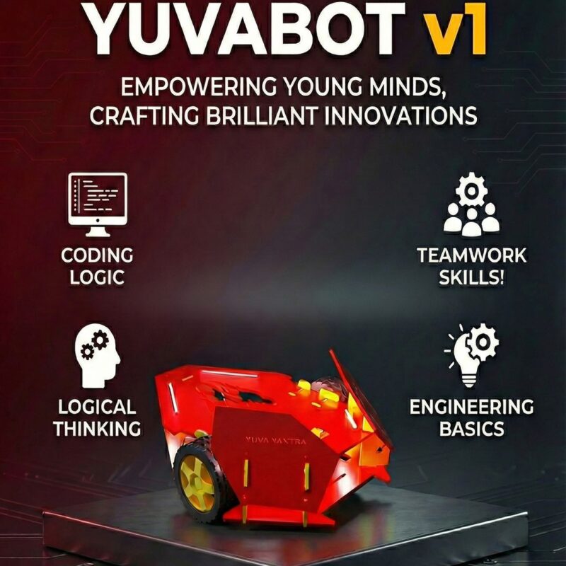 YUVABOT v1 – STEM Based 2WD Robotics Kit for Coding & Engineering Basics