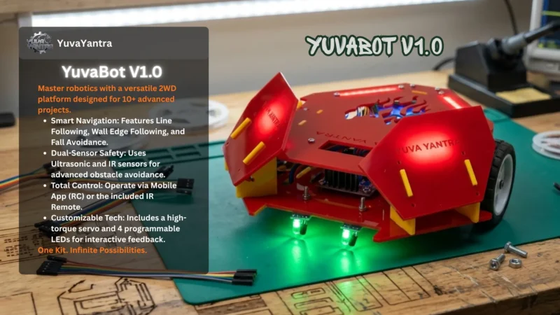 YuvaYantra YuvaBot V1.0 - Master Robotics. Build the Future. One Kit, Infinite Possibilities.